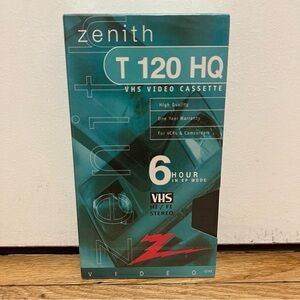 Zenith T 120 HQ‎ Blank VHS VCR Tapes Video Cassette 6 Hours New